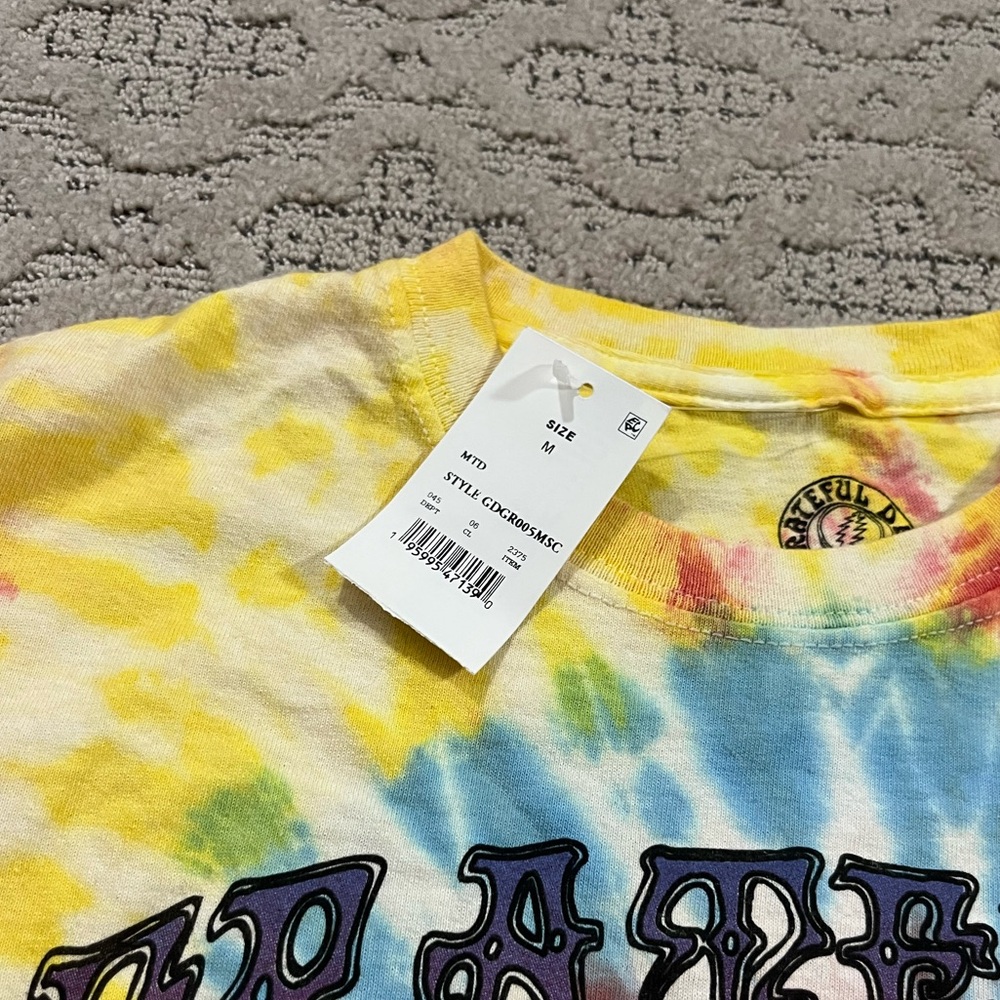 🐢 '21 Grateful Dead Band Wild Tie Dye Skull And Skeleton Bertha Deadstock Tee - Picture 10 of 16
